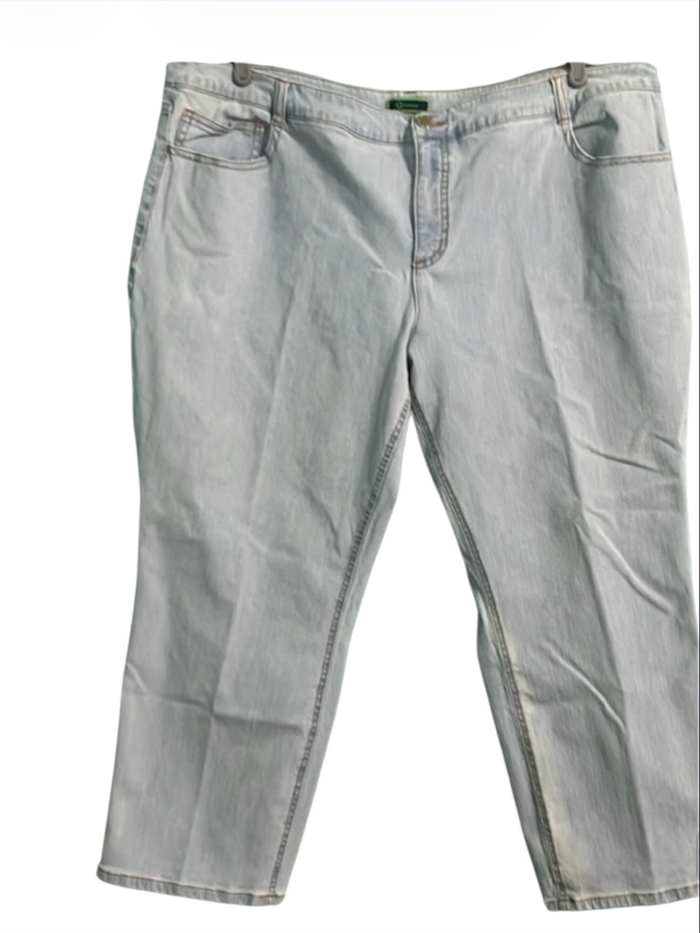 C Wonder Jeans Crop Style In Light Wash